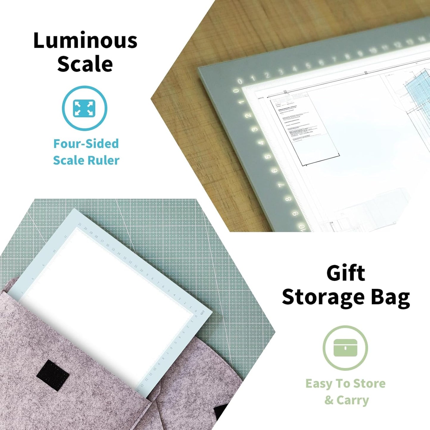 A4 LED Copy Board Light Tracing Box，Trace Light Pad for Tattoo Transferring, Drawing, Streaming, Sketching, Animation, Stenciling，USB LED Light Board for Diamond Painting