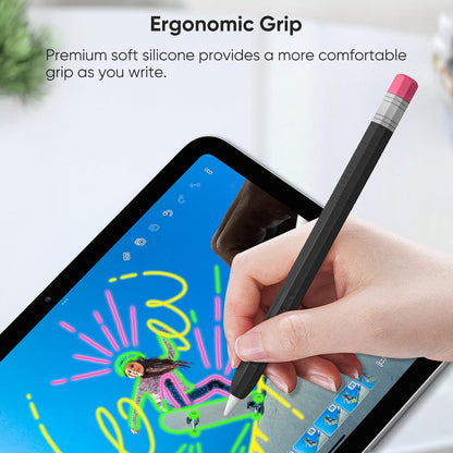 Fintie Silicone Sleeve for Apple Pencil (USB-C), Light Pen Skin Case Cover Soft Protective Anti-Slip Pencil Grip Holder, Supports Magnetic Attachment, Pink