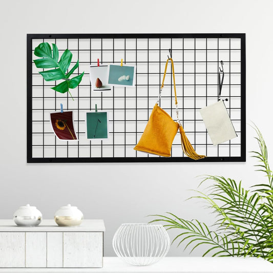 NectaCol 3 Packs Grid Wall Panels, Metal Black Wire Grid Panel, Gridwall Display Rack, Heavy Duty Gridwall Panels for Retail Display
