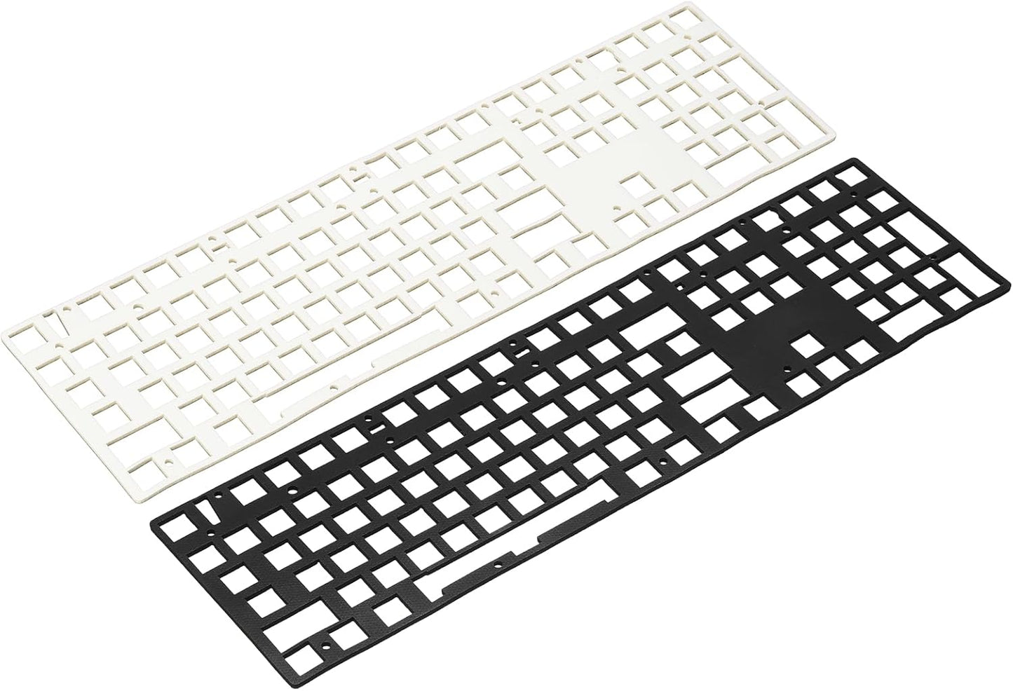 PATIKIL 5 x 17 Inch Keyboard Foam, 2Pcs 104/108 Layout Keyboard Sound Dampening Foam Pad Gasket Switches Dampener for Mechanical Key Boards, Black/White