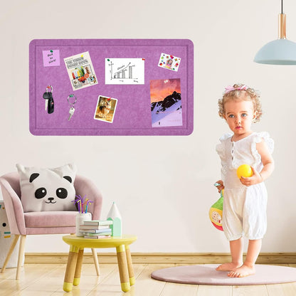 Vuzvuv Black 28"x16" Large Cork Board with 50 Push Pins & Sticky Notes, Self-Adhesive Bulletin Board for Wall, Felt Pin Vision Board for Paste Notes,Schedules Offices Home