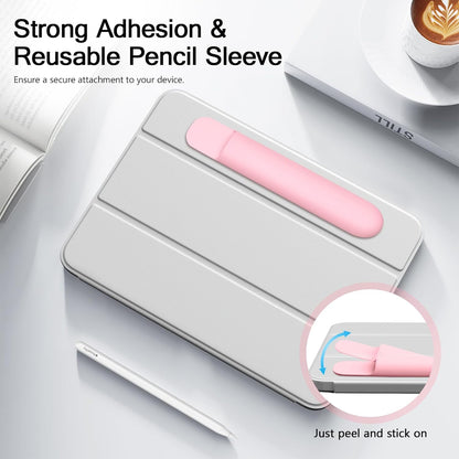 MoKo Pencil Case Holder, Adhesive Silicone Pencil Protected Sleeve Compatible with Apple Pencil Pro/ (USB-C)/ 1st/ 2nd Generation, Similarly Sized Styluses Accessories, Black