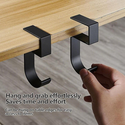 Heavy Duty Portable Purse Hook for Table and Desk,No-Nail Handbag Hanger - Includes Desk Hooks,Portable Purse Hook for Table,for Hanging Bags,Purses,Umbrellas,Keys,Cups,Headphones (2pcs)
