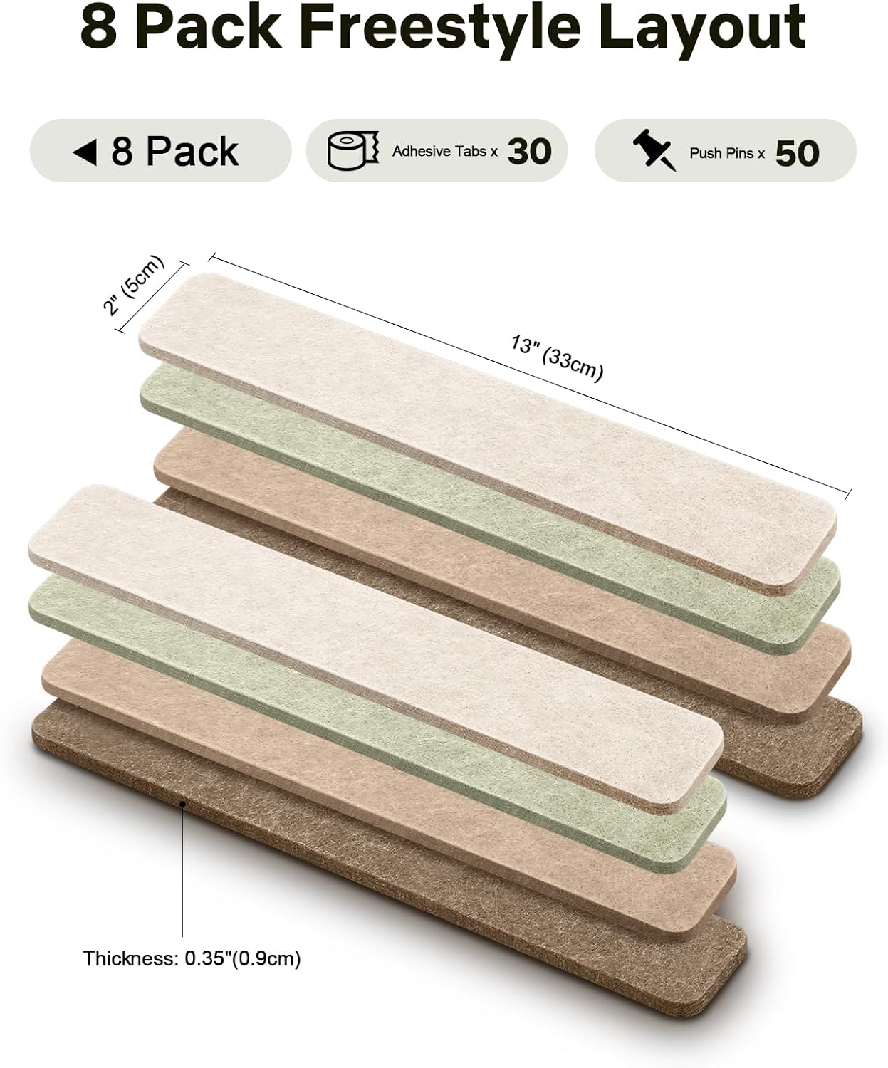 Small Cork Bulletin Board Tiles, Felt Wall Decor and Office Desk Accessories for Vision, Message Center, Picture and Prayer Board, Dorm, Room, Home Office Essentials and Organization(Linen Dusk)