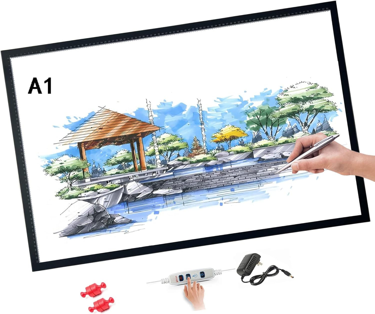 lqiflvc Extra Large Artist Light Box A0 Tracer LED Artcraft Tracing Pad Used 47in for Large-Scale Diamond Painting Production/Corporate Advertising Display/School Painting Works Display