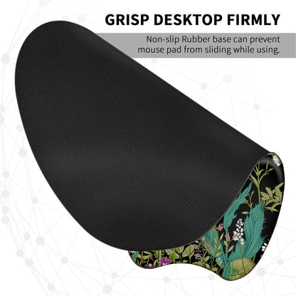 EooCoo Ergonomic Mouse Pad with Wrist Support, Mousepad with Memory Foam Wrist Rest and Non-Slip Base for Computer, Cafe, Home & Office, 9.64 x 8.26 in Office Desk Accessories