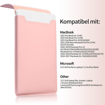 13.3-14" Laptop Sleeve, Blue, Compatible with Laptops 13.3"-14", Protects from Scratches, Water Damage, Multi-Functional Mouse Pad
