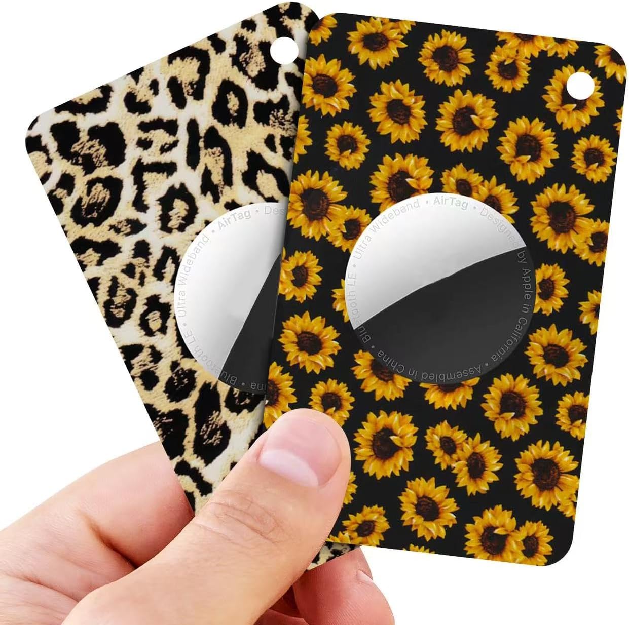 2 Pack Ultra Thin Wallet Holder Card Case for Apple AirTag, Lightweight GPS Tracker Cover for Wallet, Purse, Handbag, Keys, Clutch Bag