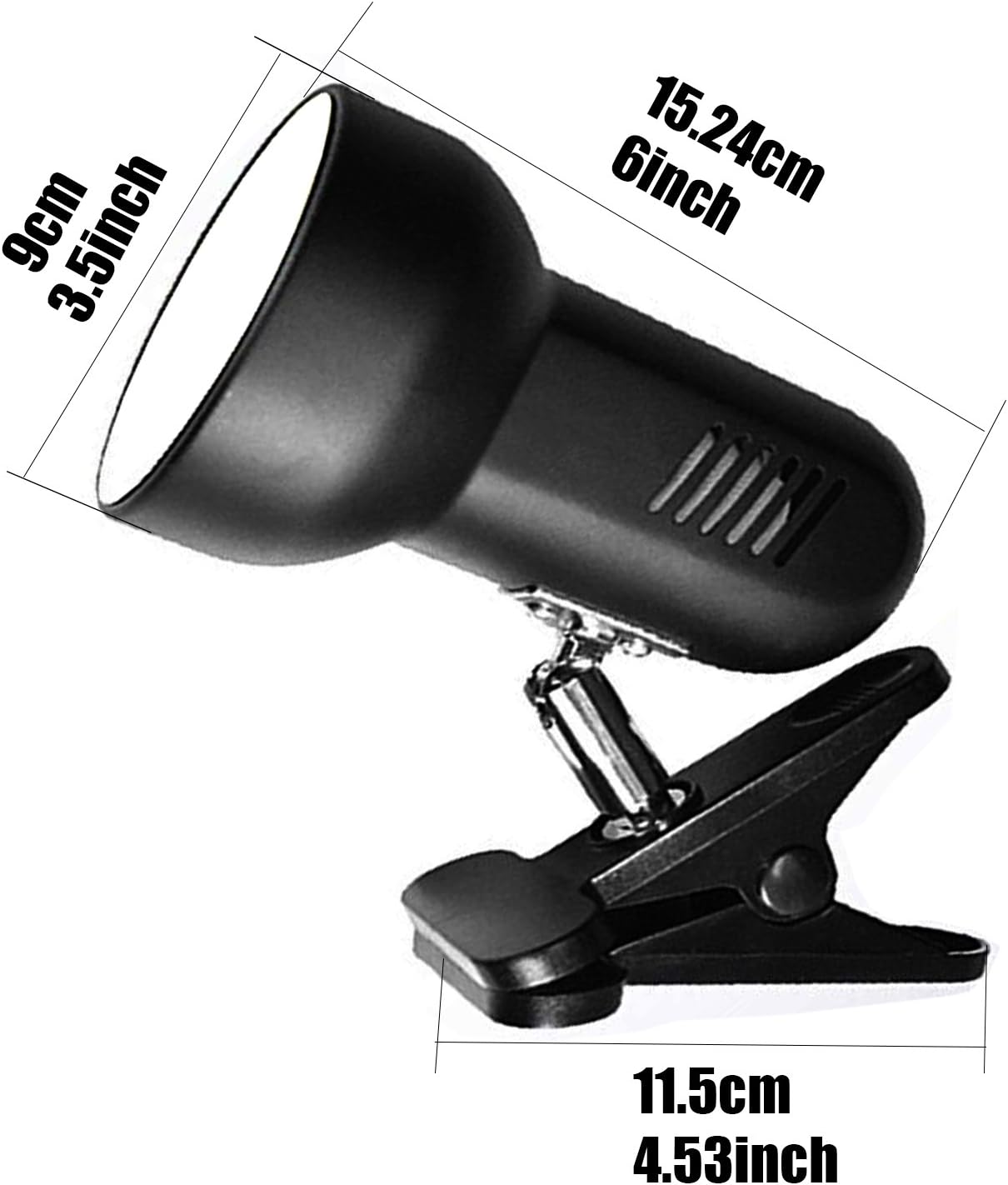 RONG&LAN Clip lamp,360° Rotation Clip on Lamp Portable Book Reading Light,Clamp on Desk/Table/Bunk Bed/Cupboard Home Lighting, (Desk lamp,Seven Colors for Your Choice) (White,2)