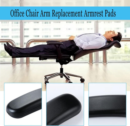 Replacement Office Chair Arm Replacement Armrest Pads Oval Shaped Office Chair Parts Arm Rest for Desk Chair with Mounting Hole Patterns Screws (Fashion)