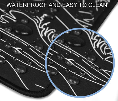 Large Gaming Mouse Pad, XXL Extended Computer Keyboard Mouse Mat with Stitched Edges, 31.5" x 15.7" Non-Slip Waterproof Rubber Base Office Big Long Mousepad for Work, Game, Office, Home, Black