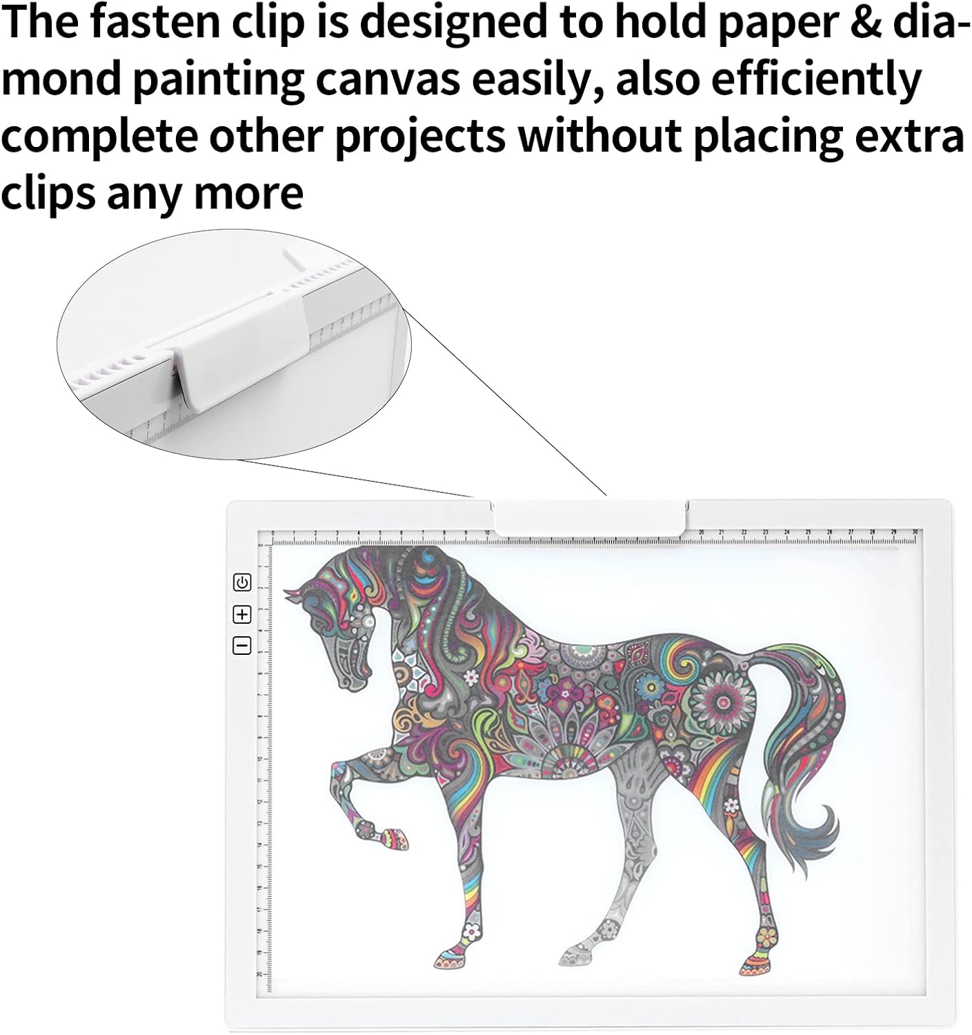 A4 Wireless LED Light Pad with Carry Bag, Innovative Stand and Top Clip, TOHETO Rechargeable Light Box Stepless Dimmable and 6 Levels Brightness Cordless Light Board for Tracing Weeding Vinyl (Black)