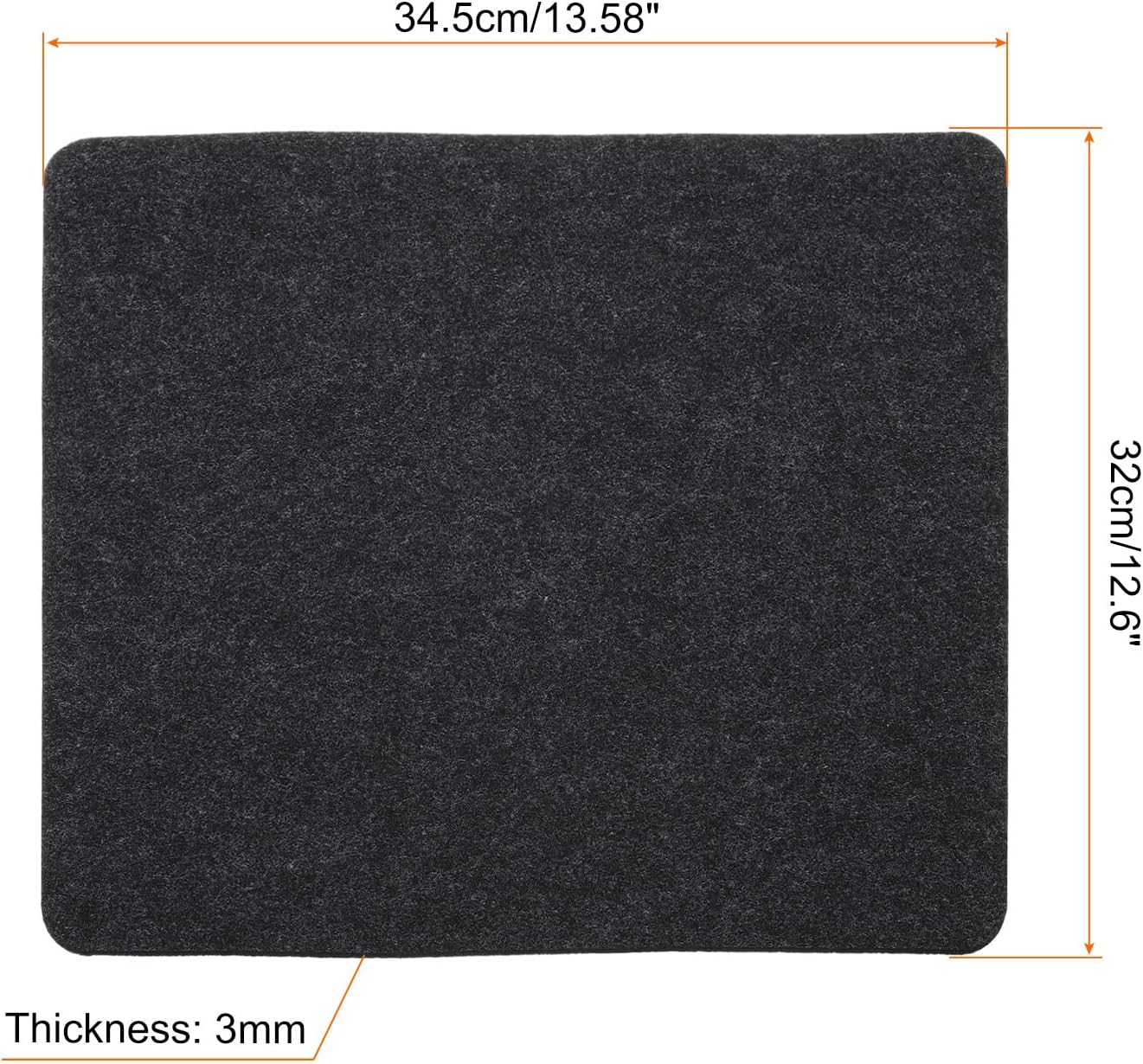 PATIKIL 9"x8" Mouse Pad, Felt Dual Side Soft Desk Pad Writing Mat for Office Home, Light Gray