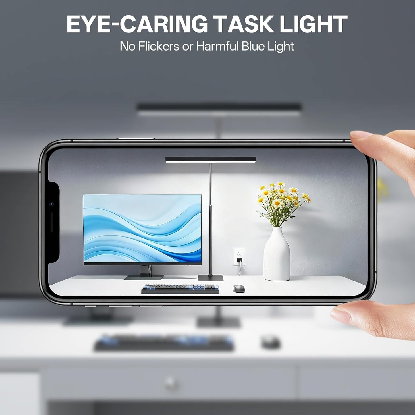 Desk Lamp with USB Charging Port for Home Office 24w Architect Remote Base Dual Task Led Light Modern 5 Color Modes Dimmable Adjustable Gooseneck Double Head Reading Drafting Eye Caring Tall Lamps