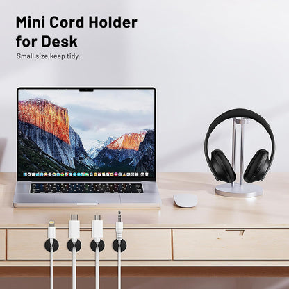 12 Pack Cable Clips, Znben Cord Organizer Holder Adhesive Cable Management Charger Wire Holder Clips for Desk, Home, Office, Car, Cubicle, Nightstand Black