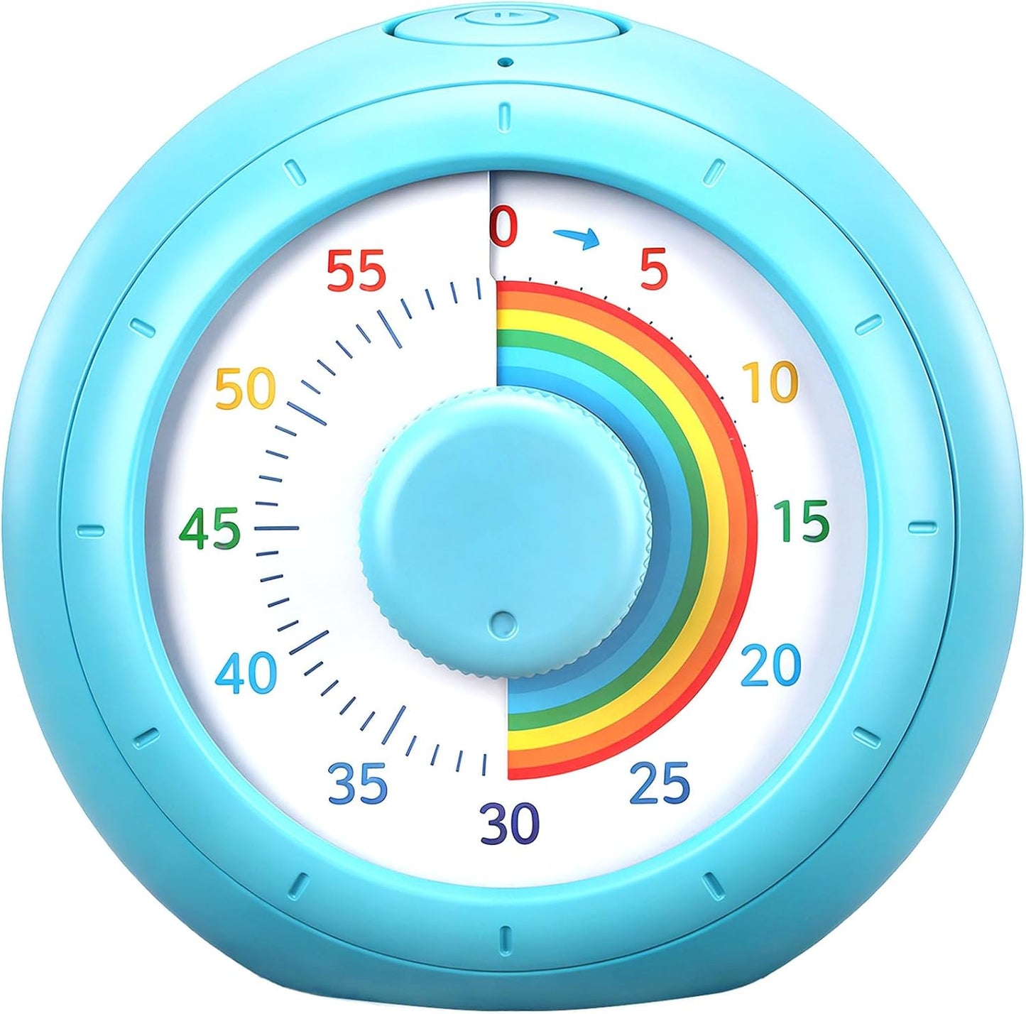 Visual Timer for Kids, 60-Minute Silent Countdown for Classroom, Home, Office, Kitchen, Rainbow Pattern Desk Timer, Time Management Tools with Silent Operation, Pomodoro Timer (Green)