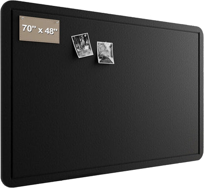 Large Felt Bulletin Board for Wall, 24"x18" Frameless Picture Board, Soft Felt Cork Board for Office, Home Planning & Office Wall Decor, Easy Install Pin Board