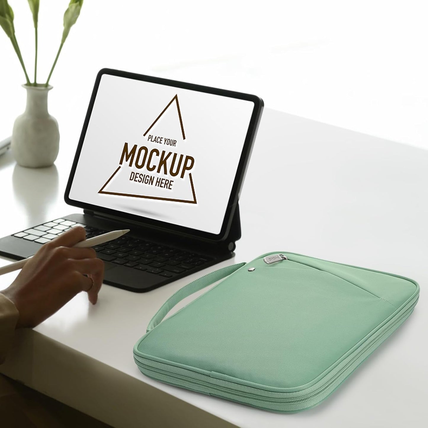 MoKo 9-11 Inch Tablet Sleeve Carrying Case with Handle, Padded Protective Travel Bag for New 11-inch iPad Air 4 2026/Pro M5/ A16, iPad 10th/Air 5/4th 10.9, i-Pad 9/8th 10.2,Tab S9/S8 11, Black