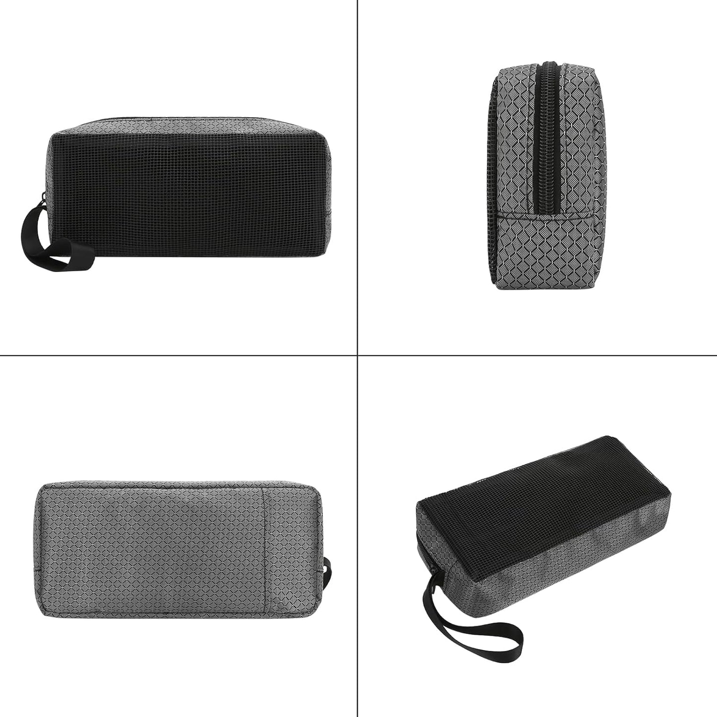 E-Tree Mesh Tech Organizer Pouch – Large Travel Electronics Bag with Handle Strap & Mesh Window, Cable Cord Accessories Case for Charger, Earbuds, USB, Gadgets – Laptop Bag Insert for Men Women