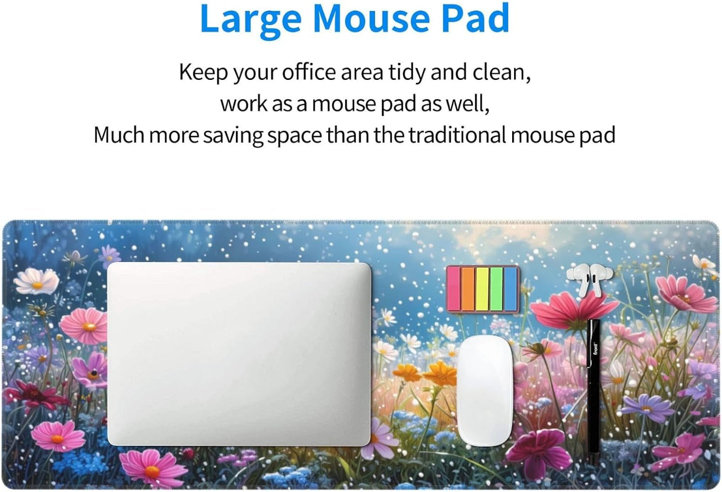 Japanese Mouse Pad, Large Japanese Desk Mat, XL Anime Gaming Keyboard Mat, Non-Slip Rubber Base, Big Extended Desk Protector for Home Office, 31.5”x11.8”