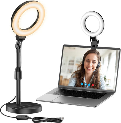 InnoGear Video Conference Light, On-Camera Video Lights for Monitor Desk LED Streaming Lighting with Remote and Touch Control Selfie Zoom Lighting for Computer Webcam Laptop Podcast, Recording