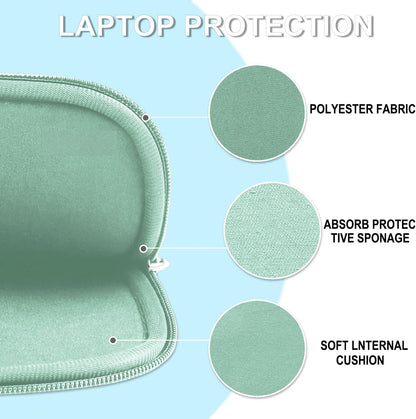 Laptop Sleeve Case 14 inch, Shockproof Protective Laptop Cover Briefcase Carrying Computer Bag with Accessory Pocket Portable Computer Sleeve for 14" MacBook, HP, Dell, Lenovo, Acer, Black