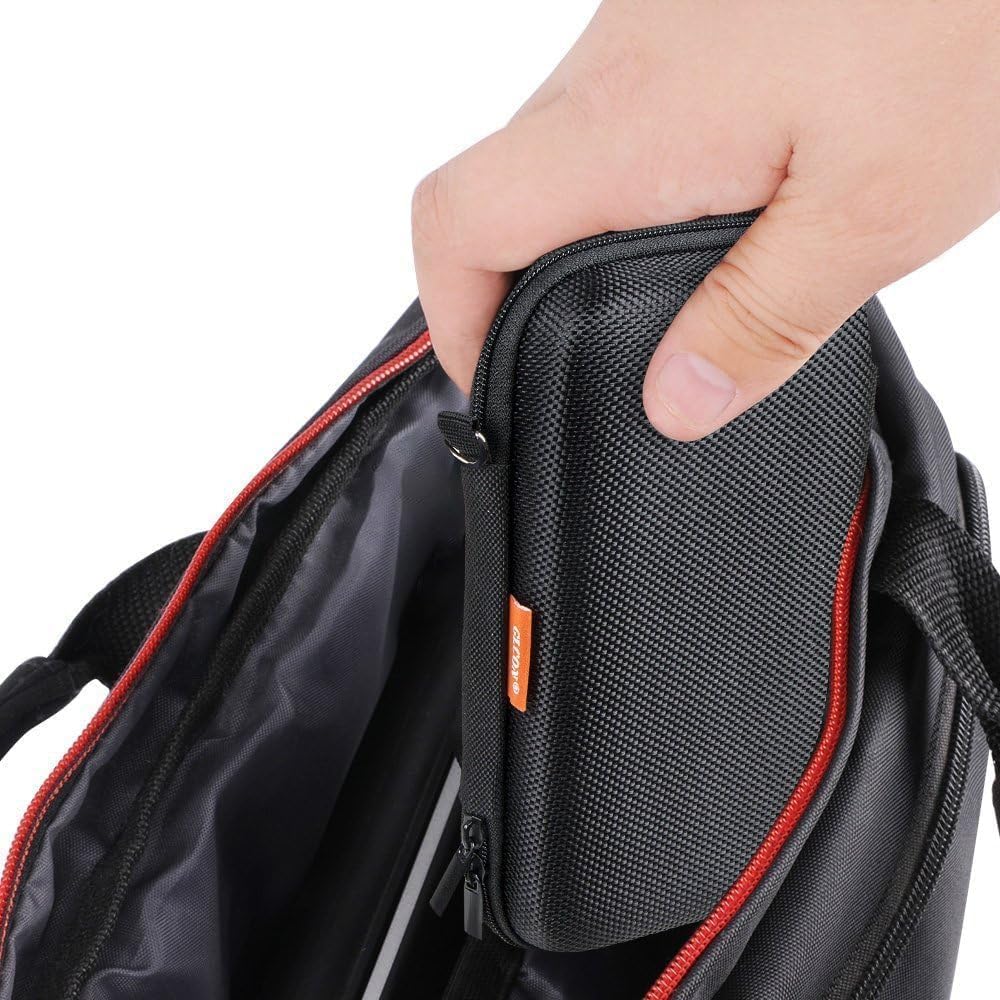 Portable Protection Hard EVA Case for External Battery, Cell Phone, GPS, Hard Drive, USB/Charging Cable, Small Carrying Bag Mesh Inner Pocket, Zipper Enclosure, Universal Travel Pouch Bag
