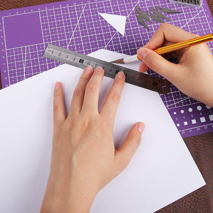 A5 Self Healing Cutting Mat Double Sided, 8.5in×6in Small Cutting Mat Craft Cutting Board Great for Scrapbooking, Quilting, Fabric, Sewing Crafts Projects