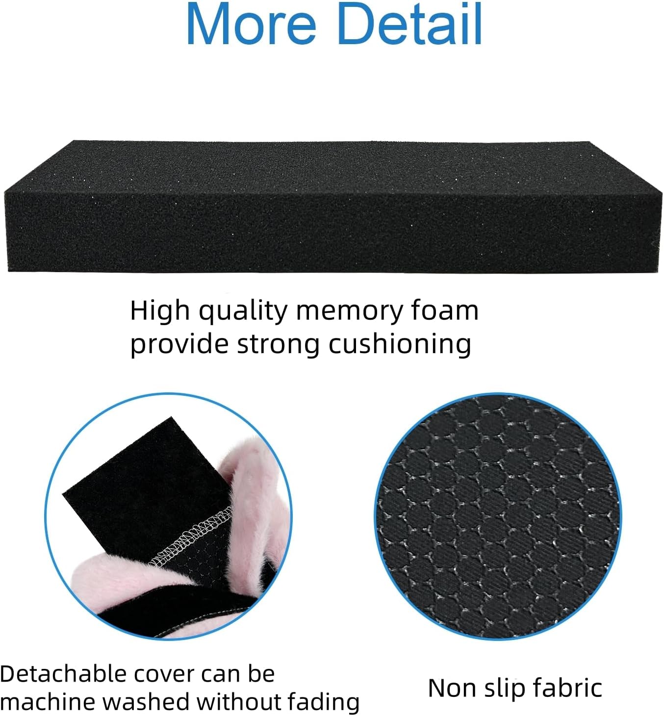 SPRING SEAON Wheelchair Armrest Covers 2 Pack Soft Memory Foam Wheelchair armrest Pads Wicking Washable for Office Transport Chair (Black)