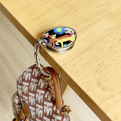 KSMD Purse Hooks for Table & Bars, Portable Handbag Holder - Foldable Table Hook Hanger