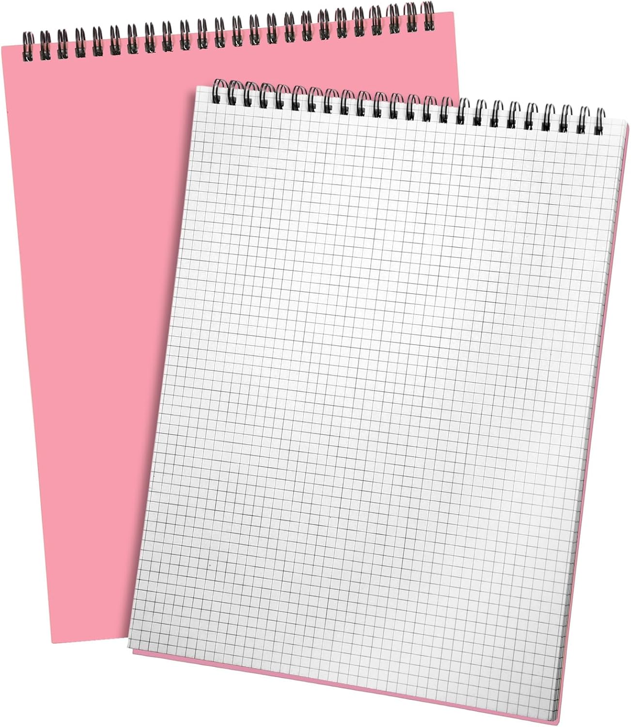 Engrowtic Top Spiral Graph Paper Notebooks 8.7 X11.4 Inch A4 Grid Paper Notepad 70 Sheet Memo Steno Pad for Engineering Writing Sketching Drawing School Office Supplies (1 Pack,Black)