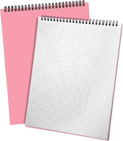Engrowtic Top Spiral Graph Paper Notebooks 8.7 X11.4 Inch A4 Grid Paper Notepad 70 Sheet Memo Steno Pad for Engineering Writing Sketching Drawing School Office Supplies (1 Pack,Black)
