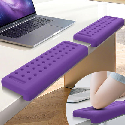 L-Shaped Desk Edge Cushion, 2 PCS Elbow Rest for Desk with Ergonomic Support, Memory Foam Elbow Pad & Arm Rest for Palm, Wrist & Forearm, Non-Slip & Separate Design, Office & Home, Black