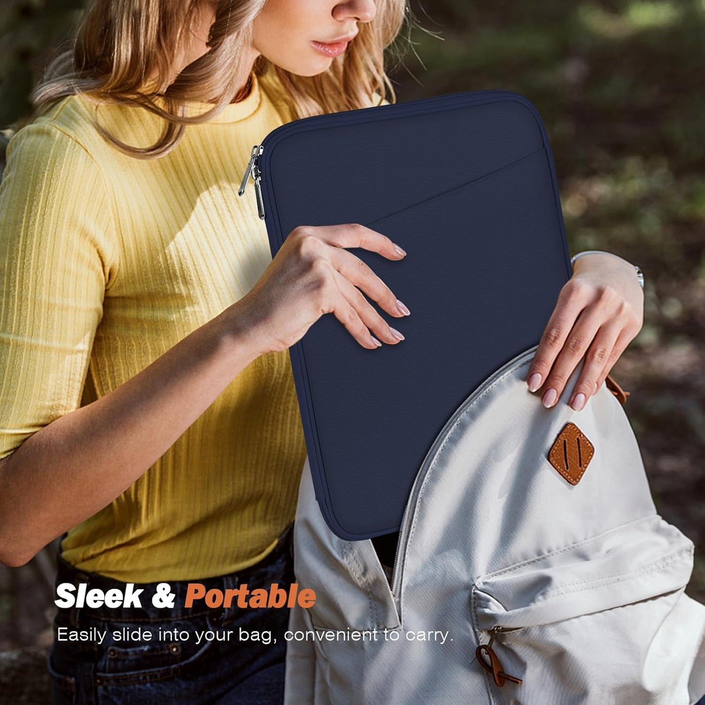MoKo 9-11 Inch Tablet Sleeve Case, Fits New 11inch iPad Air M4/Pro M5, iPad A16 11", i-Pad 10/9/8/7th/Air 5/4th 10.9"/10.2", Tab S9/S8 11", Protective Bag Carrying Case with Pocket, Dark Gray