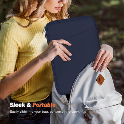 MoKo 9-11 Inch Tablet Sleeve Case, Fits New 11inch iPad Air M4/Pro M5, iPad A16 11", i-Pad 10/9/8/7th/Air 5/4th 10.9"/10.2", Tab S9/S8 11", Protective Bag Carrying Case with Pocket, Dark Gray