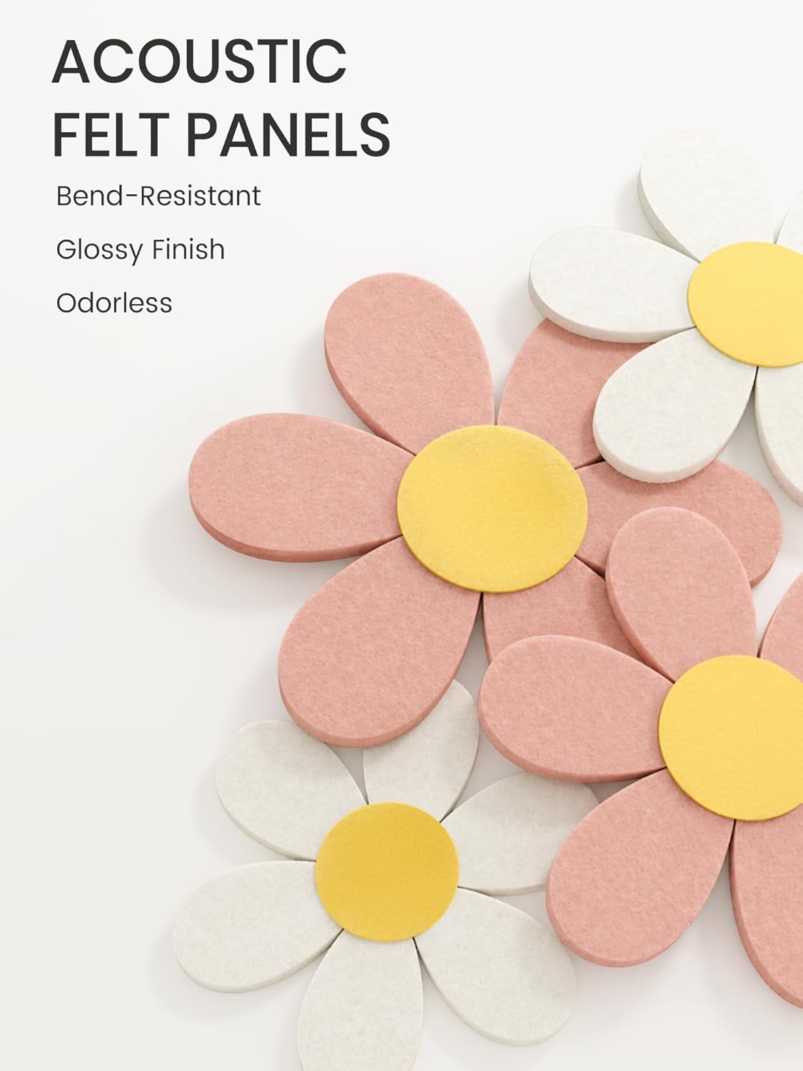 Fluxynara Cork Board Alternative Felt Strip Board 8-Pack 13"x2", Office Pin Board with 50 Push Pins, Adhesive Install for Bedroom Door & Home Office(Linen Dusk)