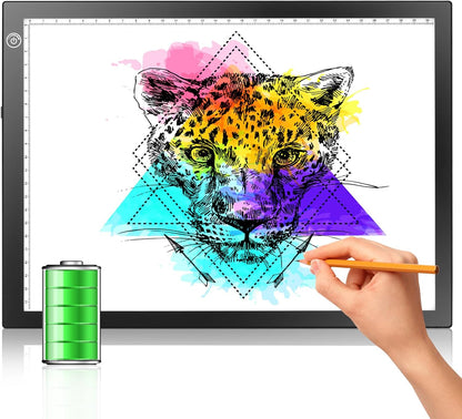 LitEnergy A3 Copy Light Board Tracing Box, Ultra-Thin Adjustable Drawing Tablet USB Power Artcraft LED Tracer Pad for Diamond Art Painting Accessories, Streaming, Sketching, Animation, Stenciling