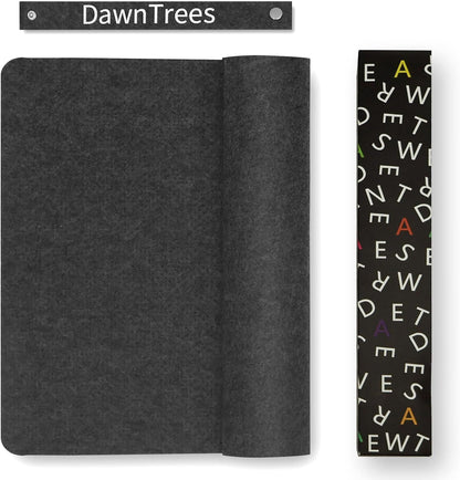 Felt Desk Mat | Computer Mat for Desk(36x12Inches) | Large Felt Mouse Pad and Keyboard Mat | Desk Protector for Office | Dark Gray