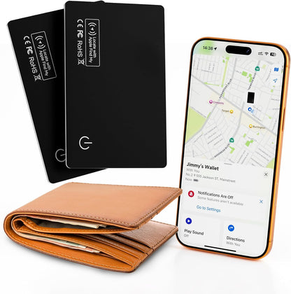 4-Pack 2026 MFi Certified Air Card Tag Tracker Wallet Tracker Card| Ultra Slim 0.07in, IP68 Waterproof | Works with Apple Find My (iOS) | for Wallets, Keys, Luggage,Bags,eirix Manufacturer