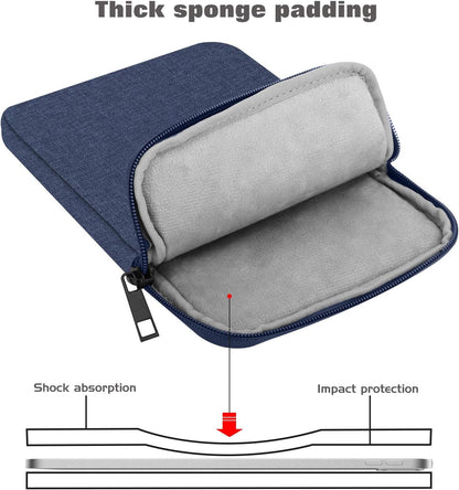 MoKo 7-8 Inch Tablet Sleeve Bag, Polyester Pouch Cover Case Fits iPad mini (A17 Pro) 8.3" 2024, iPad mini 6/5/4/3/2/1, Samsung Galaxy Tab S2 8.0, Tab A 8.0, ZenPad Z8s 7.9,Black