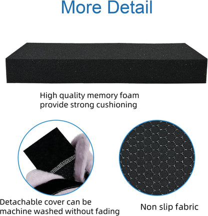 SPRING SEAON Wheelchair Armrest Covers 2 Pack Soft Memory Foam Wheelchair armrest Pads Wicking Washable for Office Transport Chair (Black)