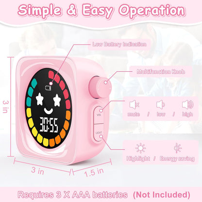 HAUKINIX 99-Minute Visual Timer with Pomodoro Timer Productivity Focus Timer Countdown Stopwatch Desk ADHD for Study, Work, Student, Procrastination, Loud Alarm/Mute/Vibration, 2 Brightness Levels