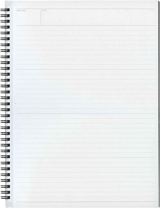 Maruman Mnemosyne Dot Grid Notebook- A5, 8.27" x 6.34", 80 Sheets / 160 Pages, 5mm Dotted Journal, Perforated Pages & Wire-Bound to Lay Flat, Black, Made in Japan