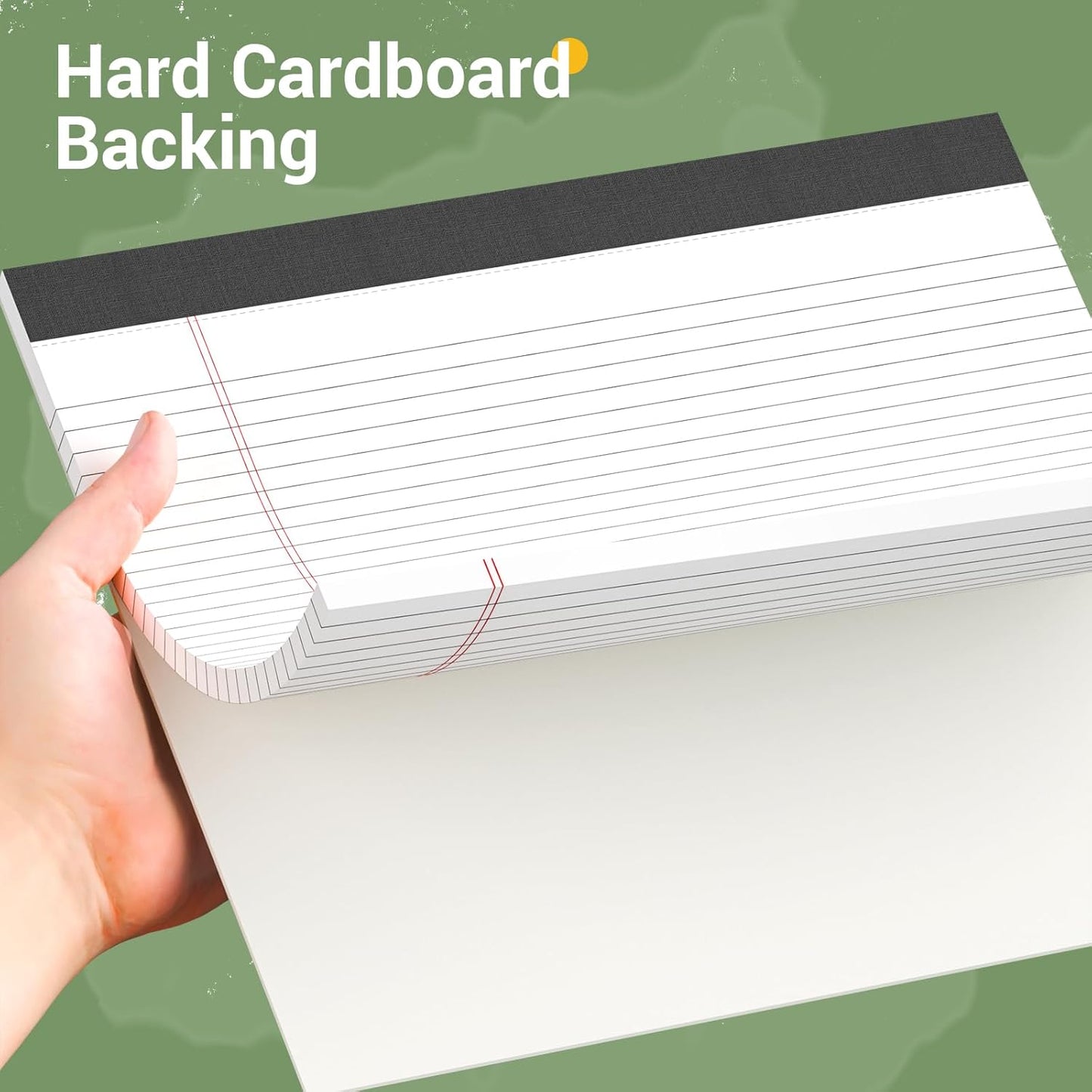 5 Pack Wide Legal Pads 11" x 9.5" Landscape Pink Purple Blue Green Yellow College Ruled Note Pad Narrow Ruled 30 Sheets per Notepad Perforated Writing Paper Thick Backboard Horizontal Pads of Paper