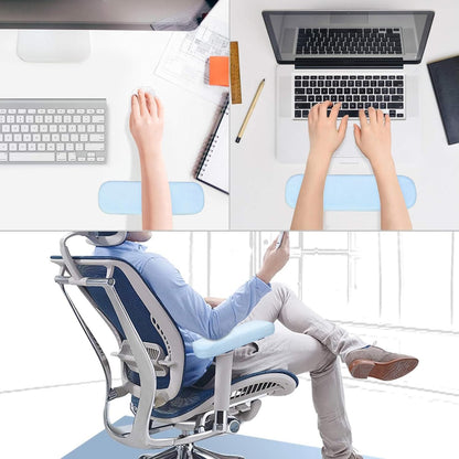 MOSISO Chair Armrest Pads (2 Pack), Memory Foam Home/Office Chair Arm Rest Covers Comfy Computer Gaming Elbow Cushion Removable Washable Elbow Support Forearm Pressure Relief, Black
