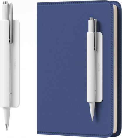 ELETIUO Pencil Holder For Most Pens,Pencils,Self-Adhesive Stick To Notebooks,Diary,Desks,Whiteboards Or Any Surface,Silicone Pen Holder For Home,Office And Desk Organization,Black