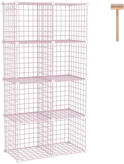 C&AHOME Wire Cube Storage, 6 - Cube Organizer Metal C Grids, Modular Shelves Units, Storage Bins Shelving, Closet Organizer, Ideal for Home, Office, Living Room, 36.6”L x 12.4”W x 36.6”H Black