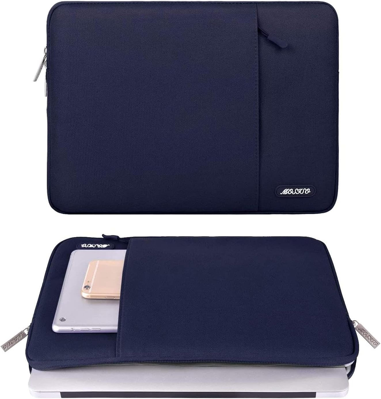 MOSISO Laptop Case 13.3 inch, 13-13.3 inch Laptop Sleeve Compatible with MacBook Air/Pro 13/Pro 14 M5 M4 M3 M2 M1, HP Dell ASUS Lenovo,Polyester Vertical Computer Sleeve Bag with Pocket, Antique Green - Colors B