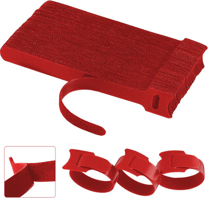 California JOS 60 PCS 6 Inches Reusable Cable Ties, Wire Ties, Cord Organizer, Cable Organizer, Adjustable Cable Management - White