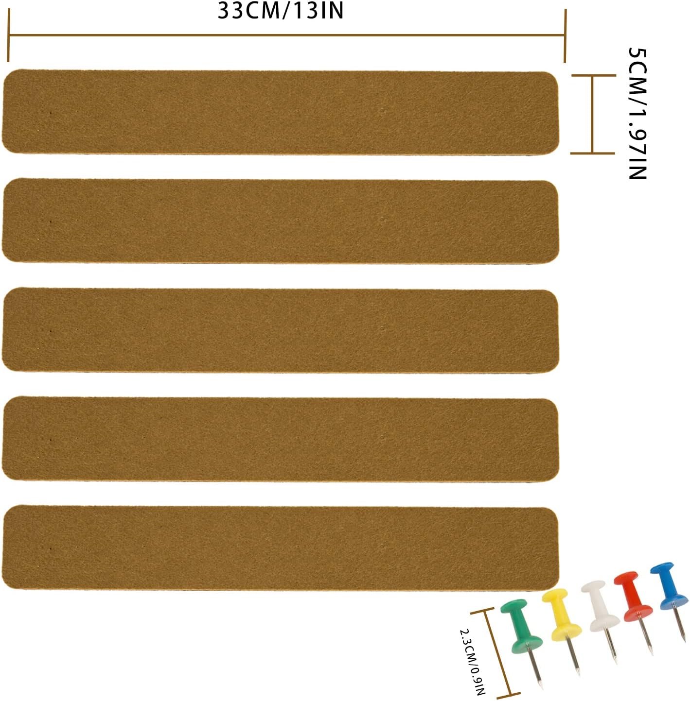Bulletin Board Cork Board Cork Boards for Walls Cork Board for Office Pin Board Bulletin Boards for Walls (Brown)